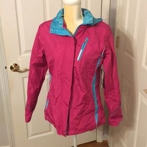 H B Sport Lined Rain Jacket Size Med